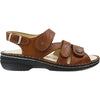 Womens Finn comfort Finn Comfort Gomera Soft Women's Three Strap Sandals Cognac Plisseelight Leather Cognac Plisseelight Leather