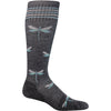 Womens Sockwell Sockwell 15-20 Dragonfly Charcoal W/Sparkle Women's Socks Compression Moderate Charcoal with Sparkle Charcoal with Sparkle