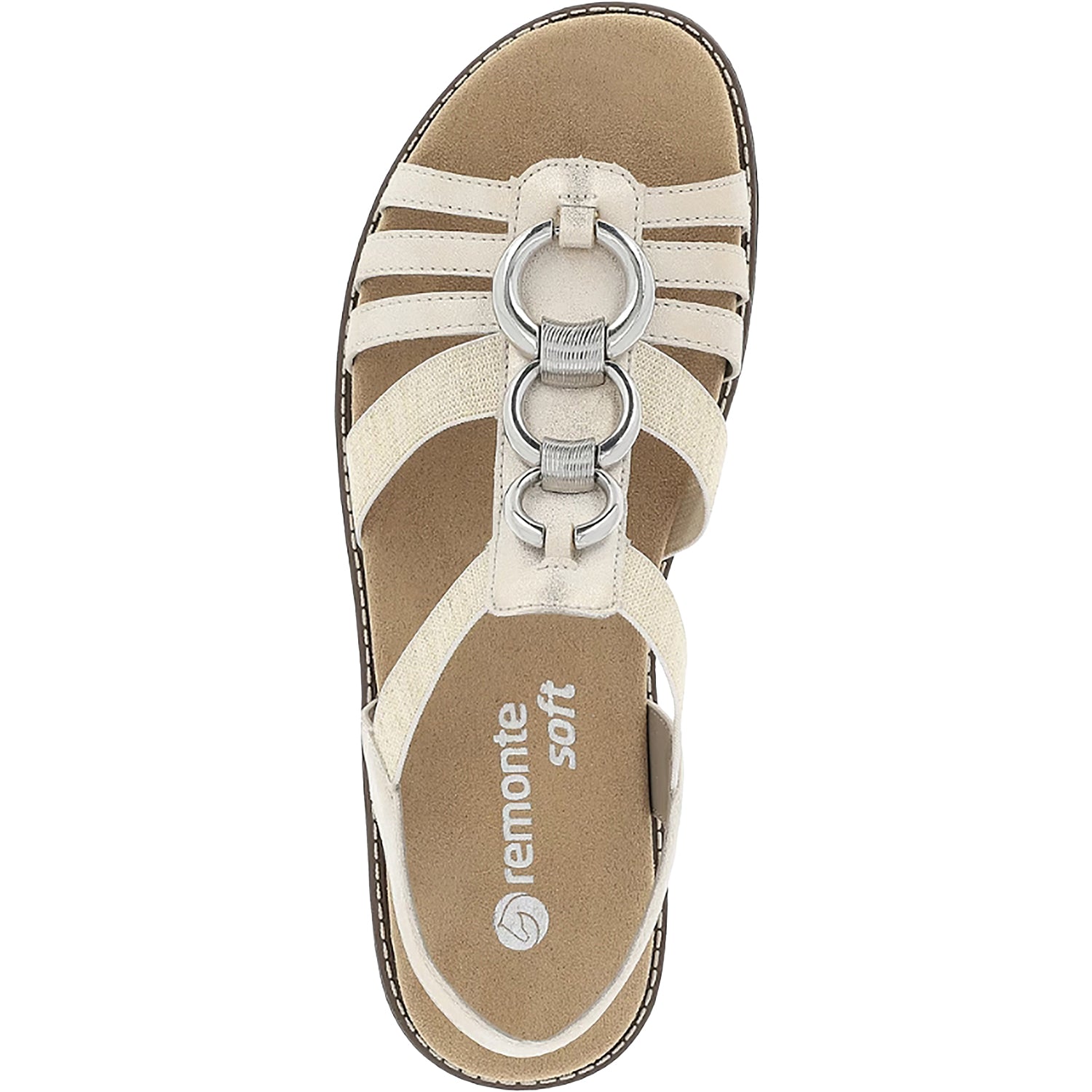 Womens Remonte Remonte D20743-60 Women's Sandals Mushce/Beige Gold Synthetic Mushce/Beige Gold Synthetic