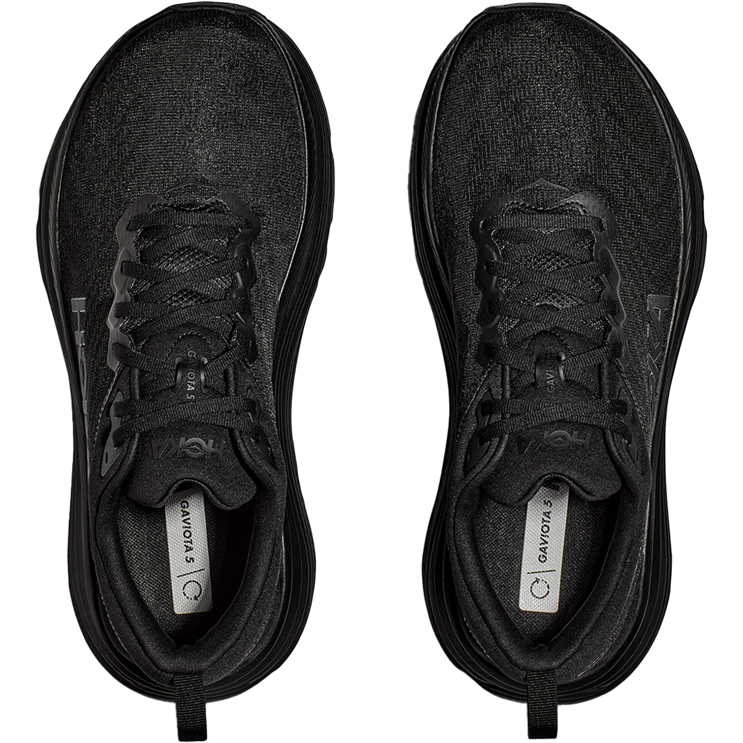 Mens Hoka one one Men's Hoka Gaviota 5 Black/Black Mesh (Stability Support) Black/Black Mesh