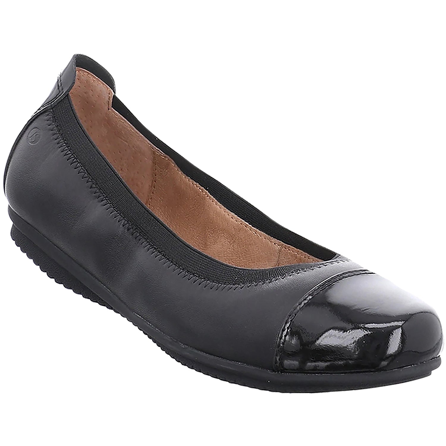 Womens Josef seibel Josef Seibel Pippa 04 Women's Slip On Flats Black Leather Black Leather