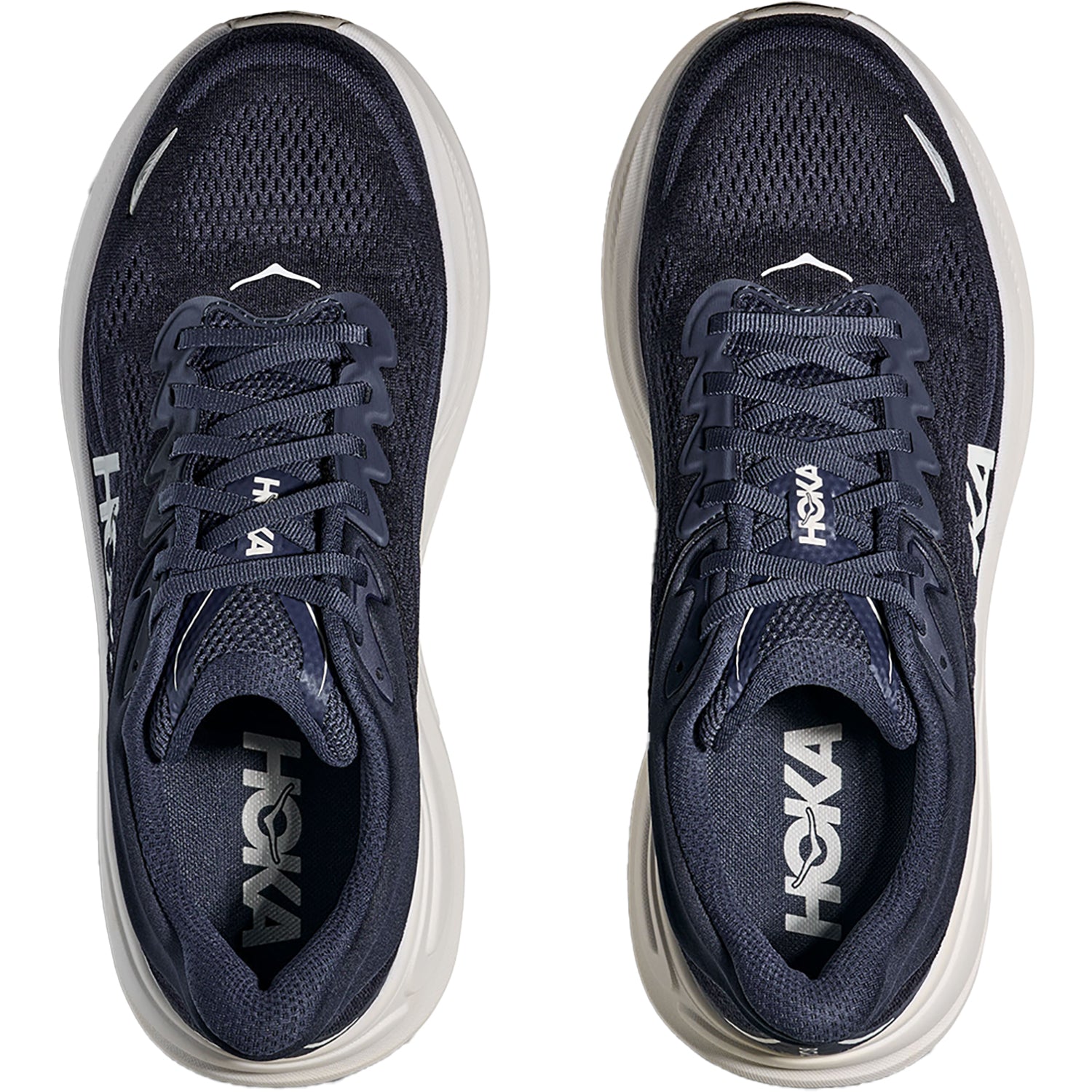 Mens Hoka one one Men's Hoka Bondi 9 Men Varsity Navy/White Mesh (Neutral Support) Varsity Navy / White