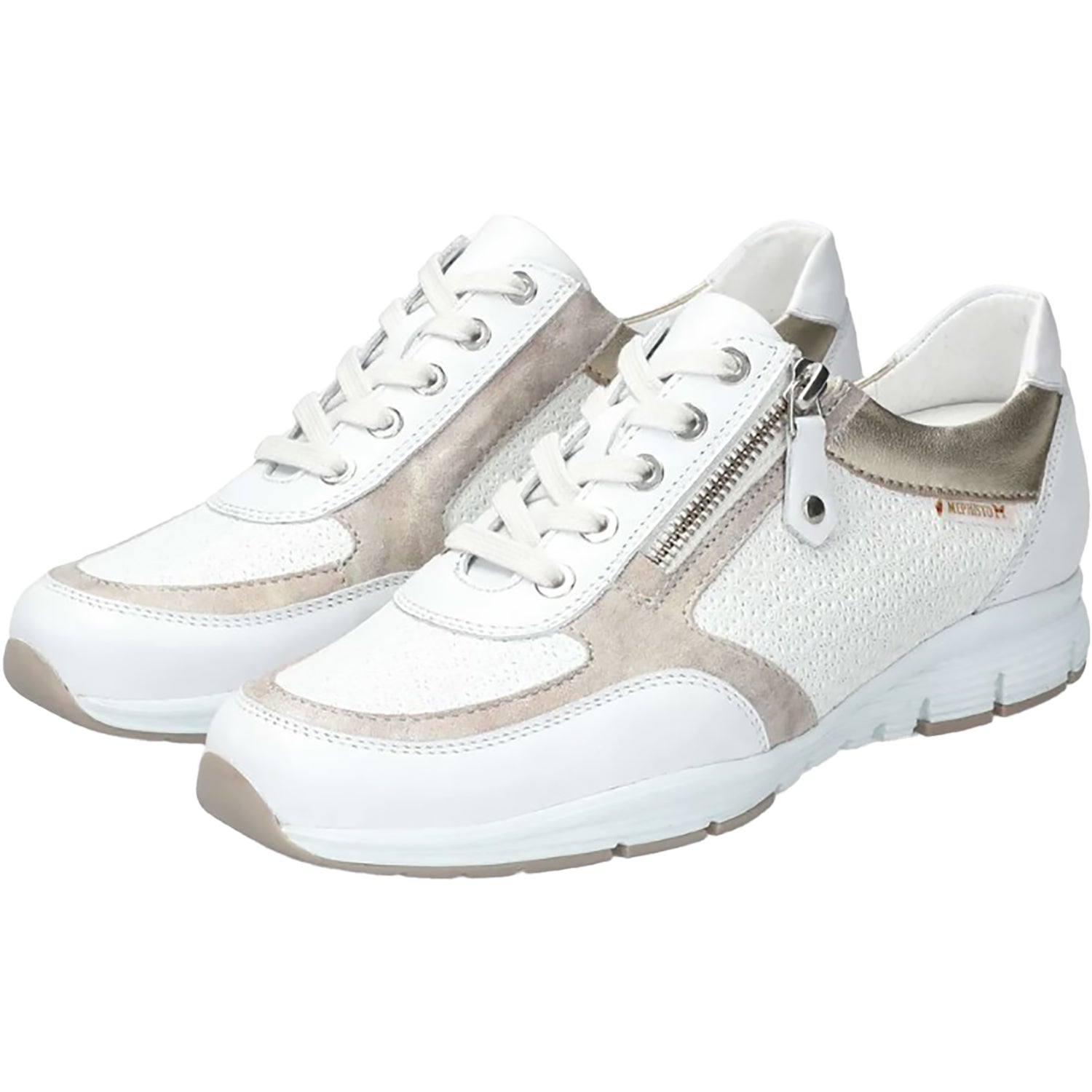 Womens Mephisto Mephisto Ylona Women's Sporty Sneakers White Multi Leather White Multi Leather