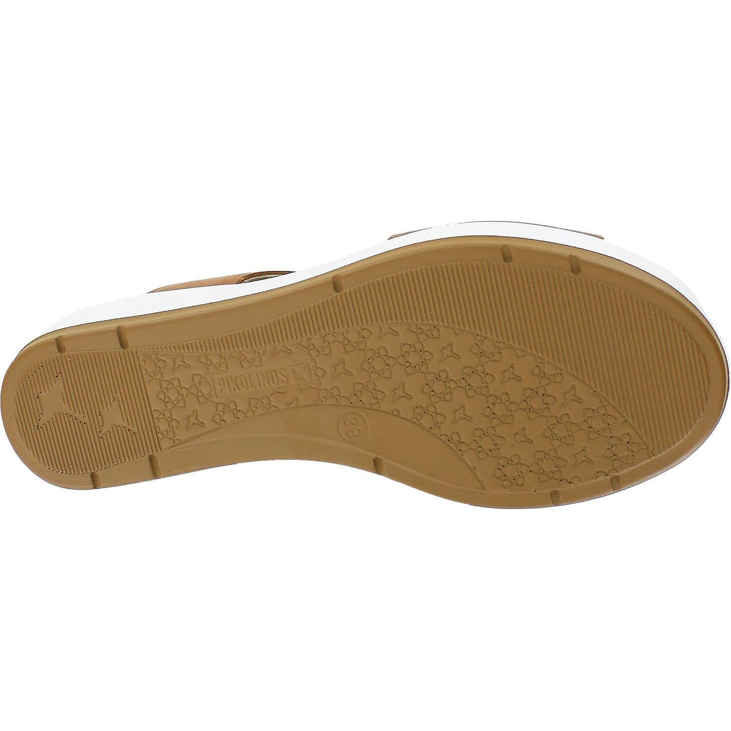 Womens Pikolinos Pikolinos Mykonos W1G-0757 Women's Wedge Heel Sandals Brandy Leather Brandy Leather