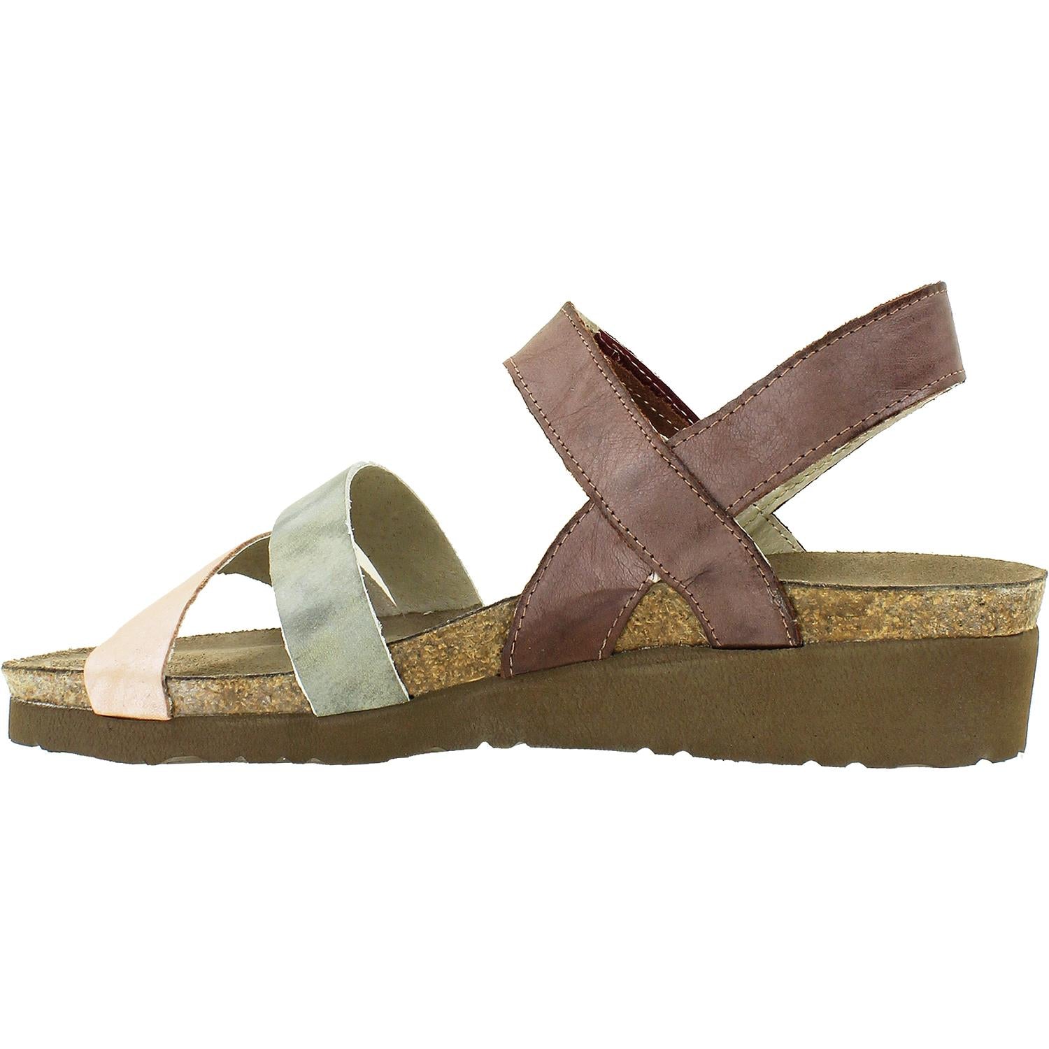 Womens Naot Women's Naot Kayla Plum/Beige/Nude Leather Plum/Beige/Nude Leather