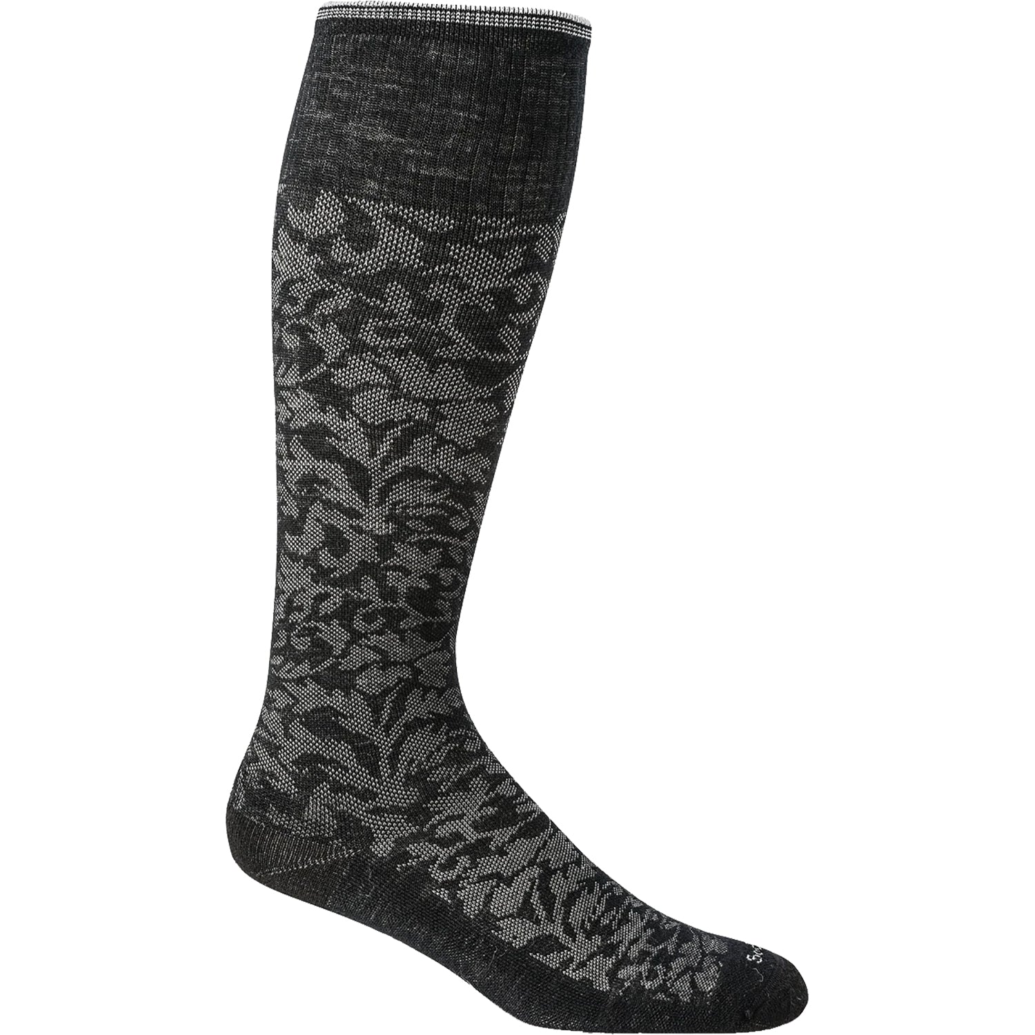 Womens Sockwell Women's Sockwell Damask Knee High Socks 15-20 mmHg Black Multi Black Multi