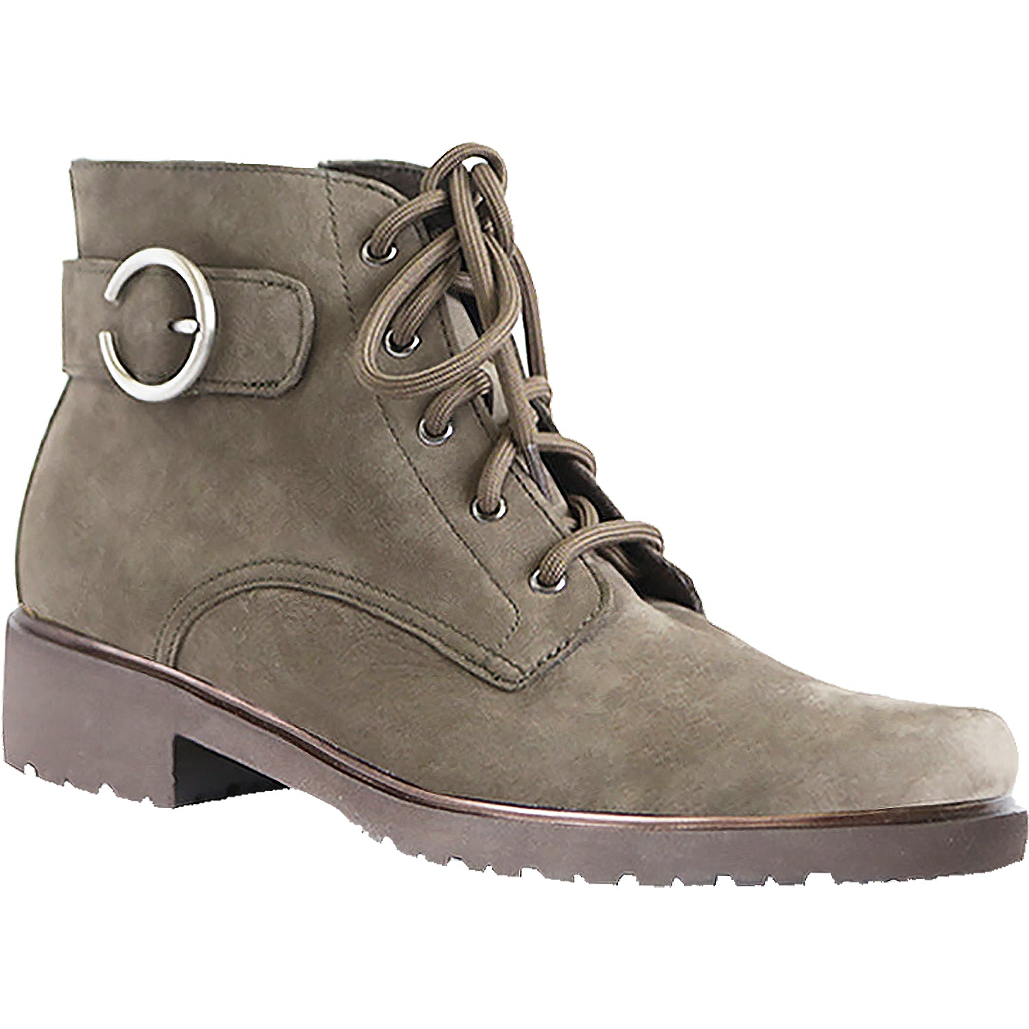 Womens Munro Munro Bradley II Women's Ankle Boots Moss Green Nubuck Moss Green Nubuck