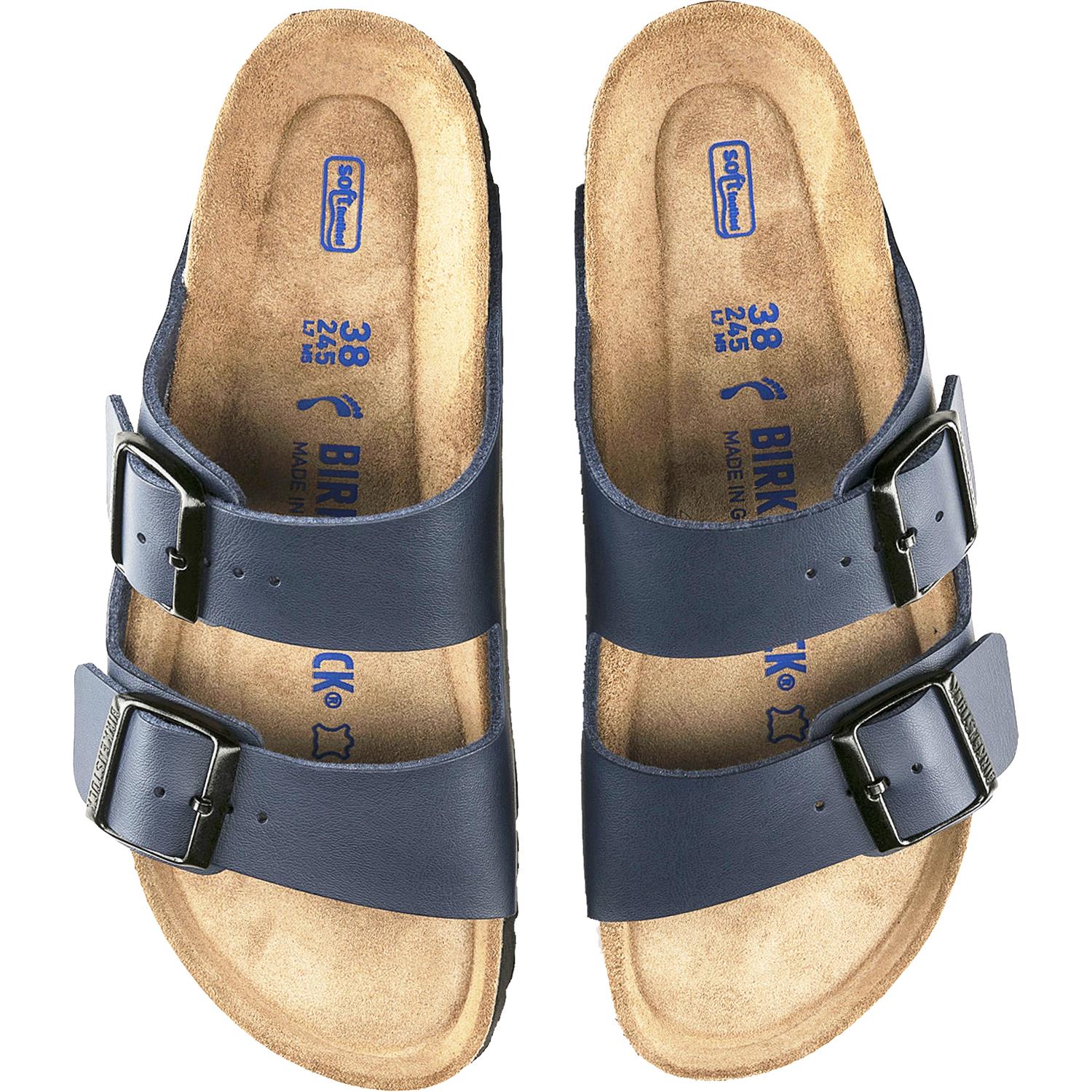 Unisex Birkenstock Birkenstock Arizona Soft Footbed Unisex Wellness Sandals Blue Birko-Flor Blue Birko-Flor