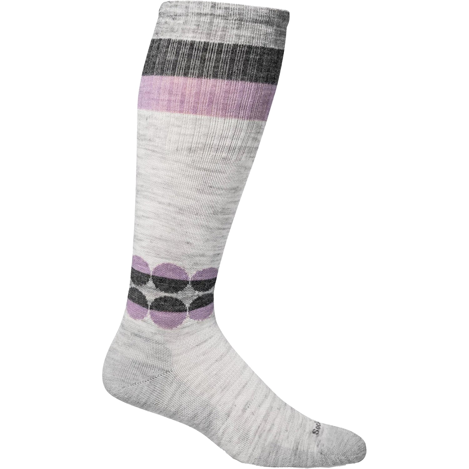 Womens Sockwell Sockwell Spin Knee High Socks 15-20 mmHg Women's Compression Socks Ash Ash