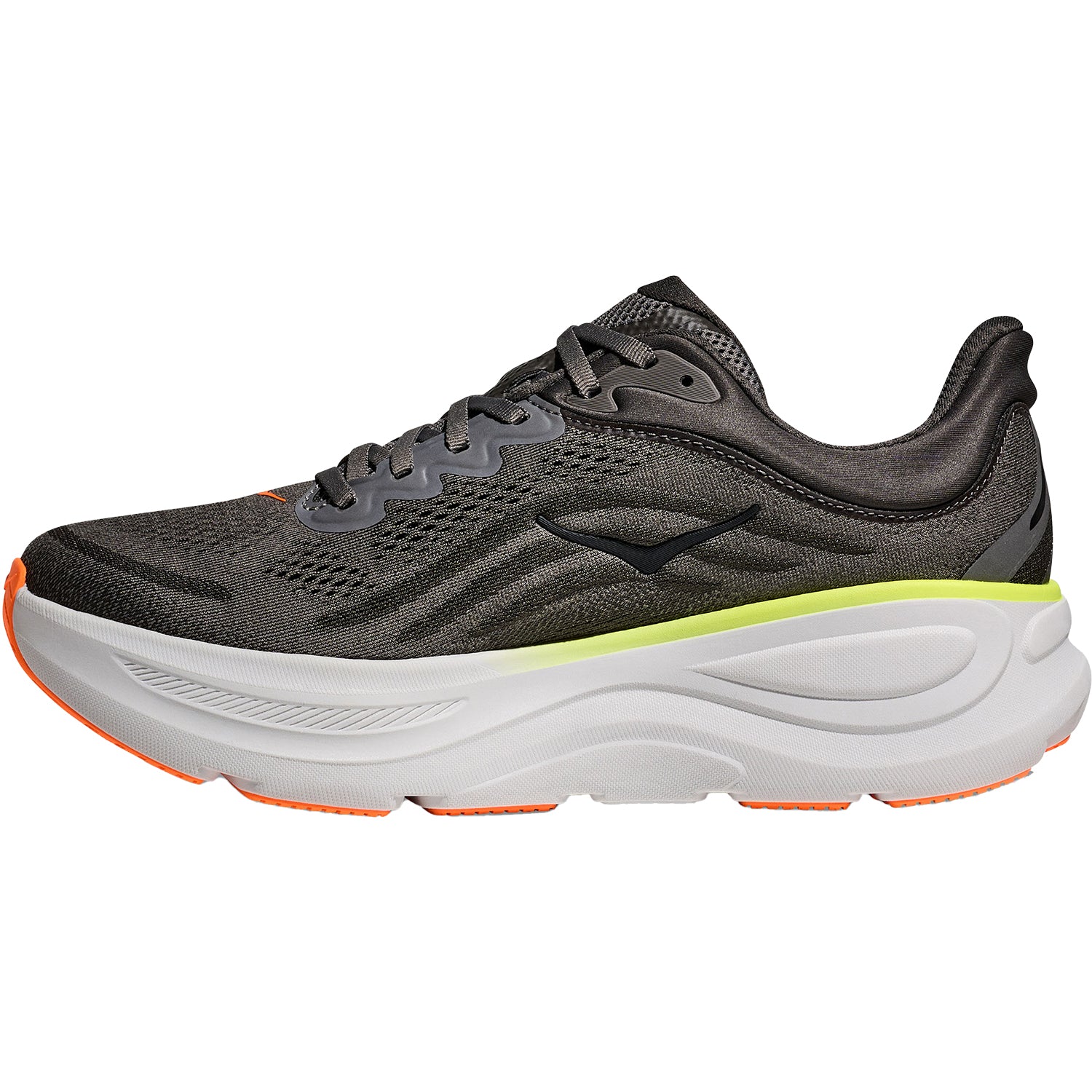Mens Hoka one one Men's Hoka Bondi 9 Asphalt Grey/Gravel Mesh (Neutral Support) Asphalt Grey/Gravel Mesh