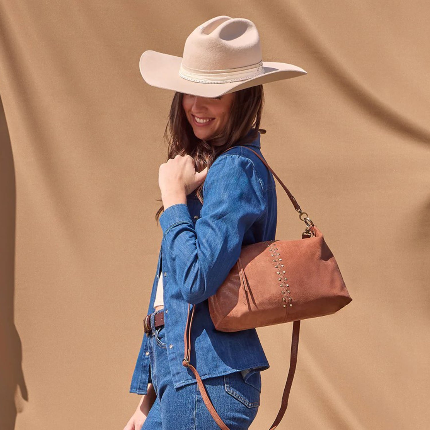 Womens Hobo Hobo Avon Shoulder Bag Buffed Burnished Saddle Buffed Burnished Saddle