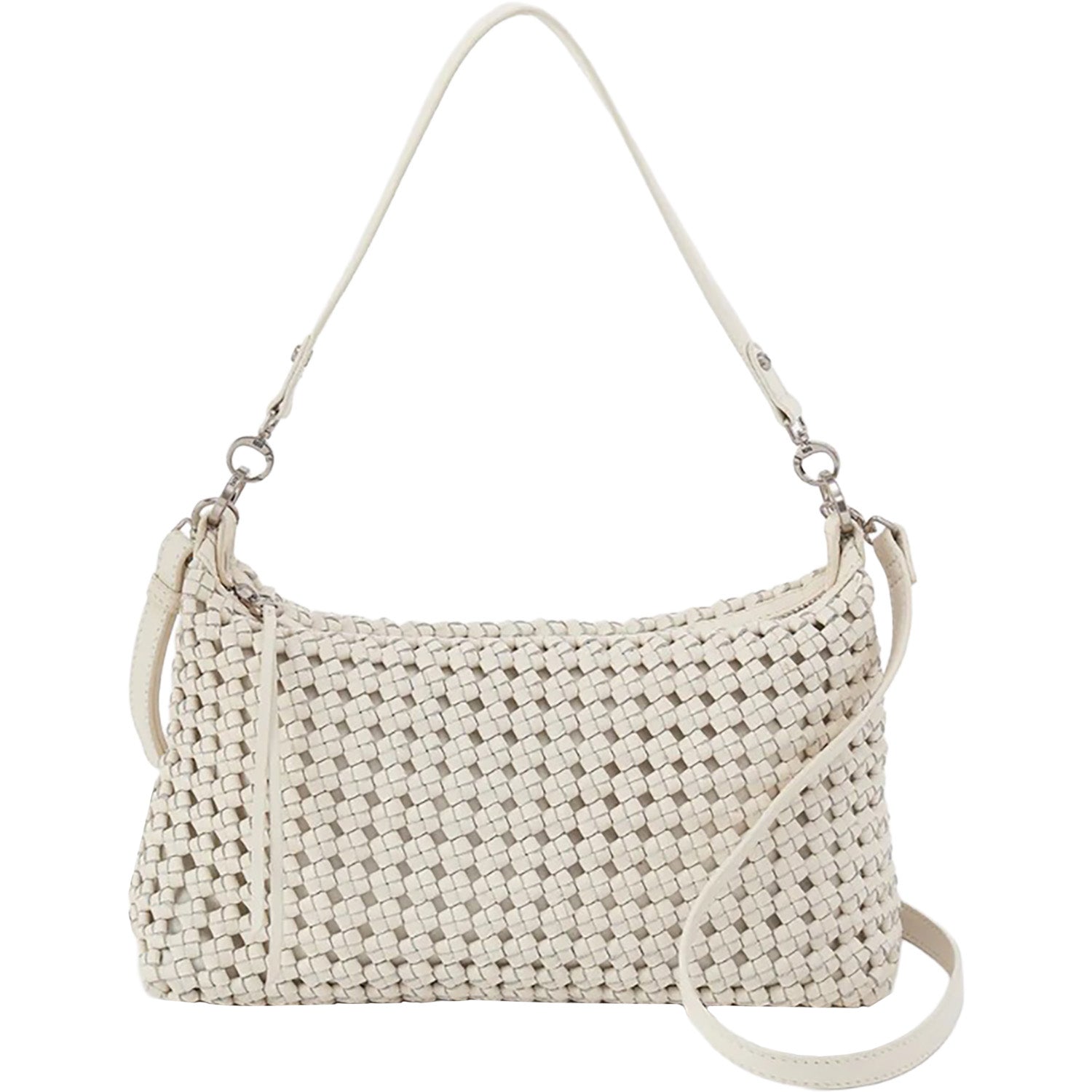 Womens Hobo Hobo Avon Shoulder Bag Handbag Whitecap Woven Leather Whitecap Woven Leather
