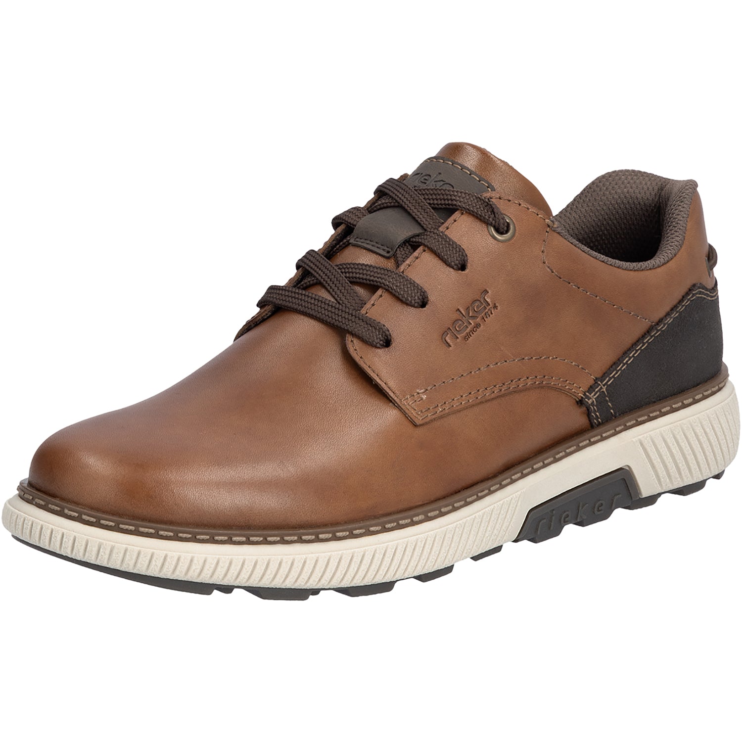 Mens Rieker Rieker B3313-24 Stan Men's Lace Up Shoes Muskat/Braun/Schoko Leather Muskat/Braun/Schoko Leather