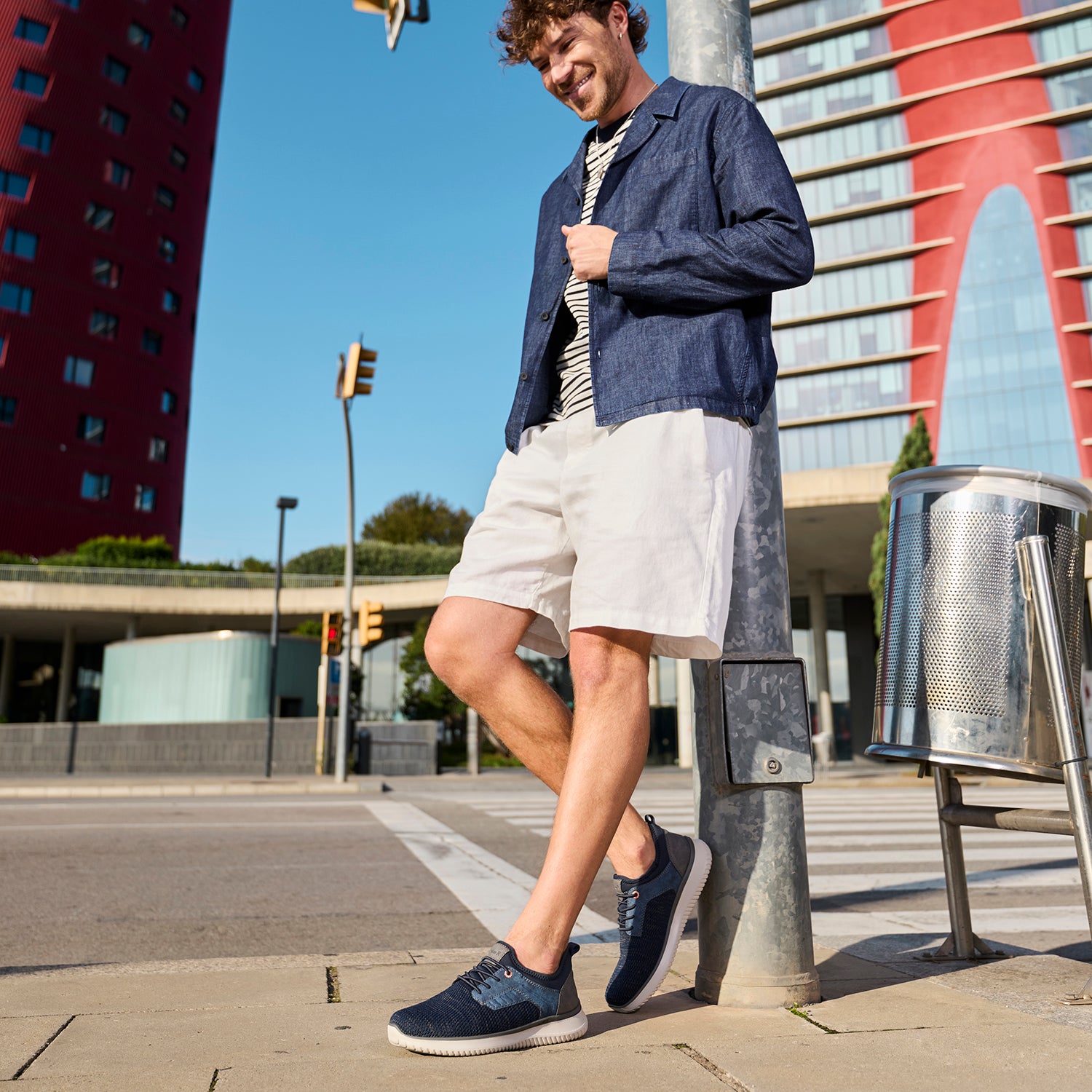 Mens Rieker Rieker B9651-14 Men's Casual Slip-Ons Ozean Grey/Baltik/Navy Ozean Grey/Baltik/Navy