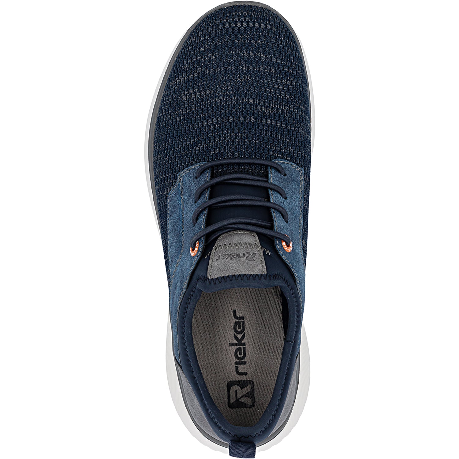Mens Rieker Rieker B9651-14 Men's Casual Slip-Ons Ozean Grey/Baltik/Navy Ozean Grey/Baltik/Navy