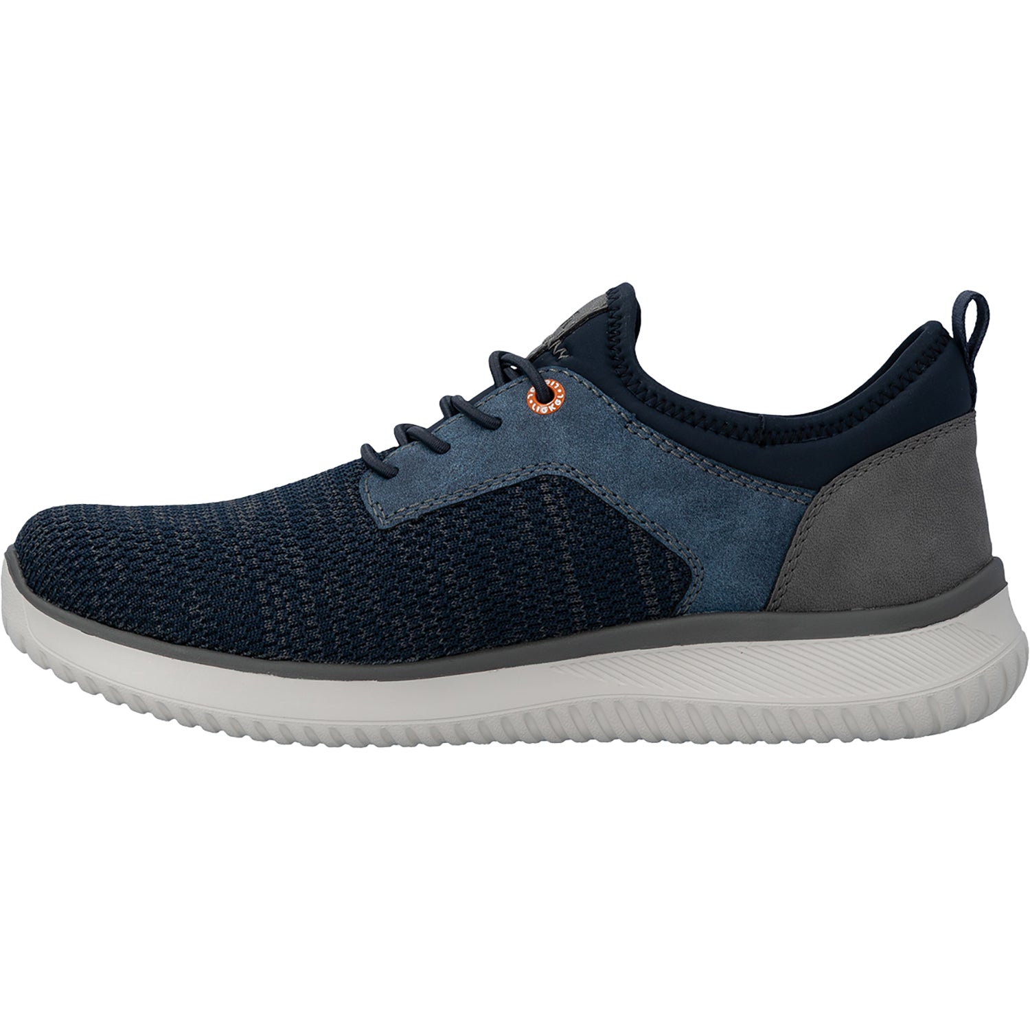 Mens Rieker Rieker B9651-14 Men's Casual Slip-Ons Ozean Grey/Baltik/Navy Ozean Grey/Baltik/Navy
