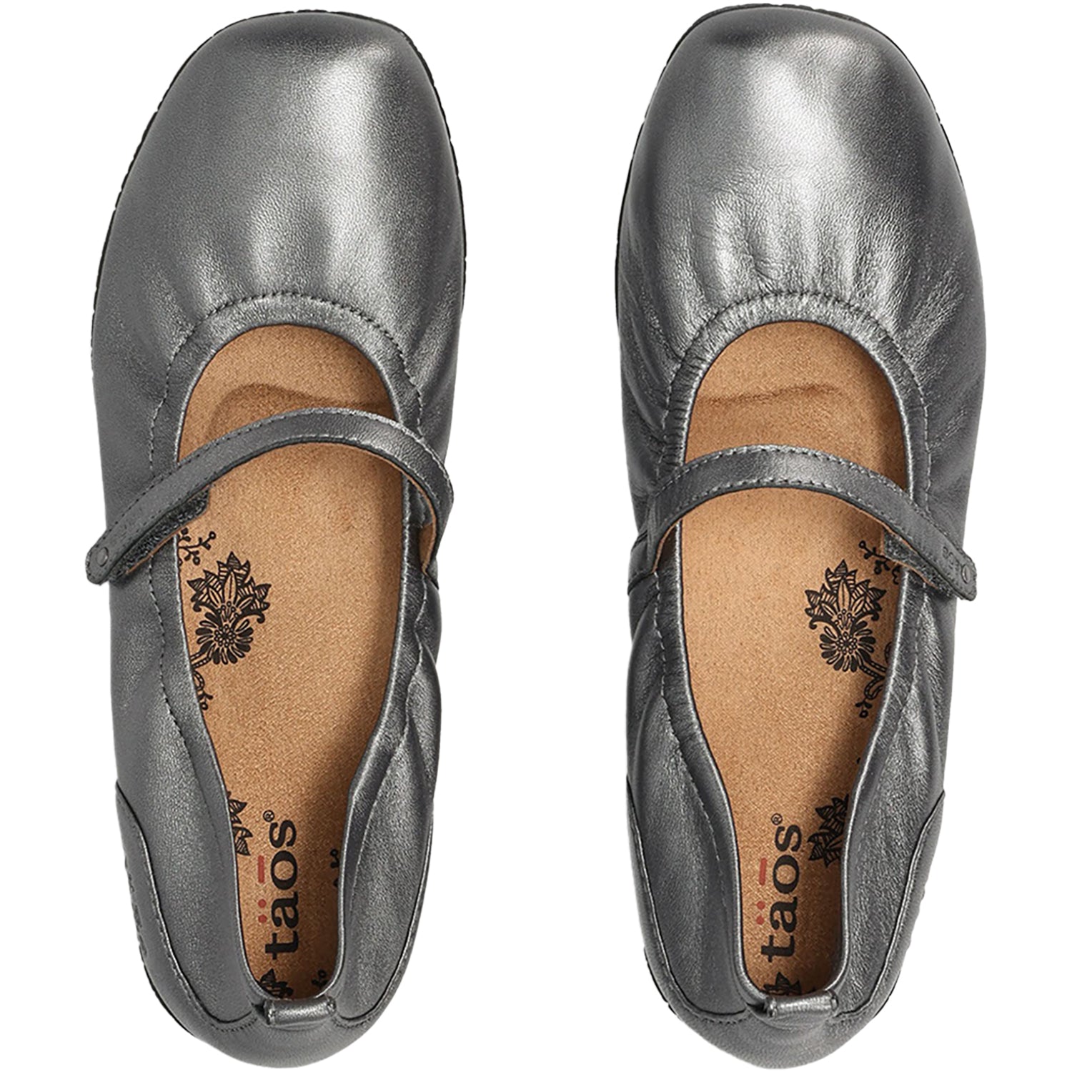 Womens Taos Taos Babble Women's Mary Janes Pewter Leather Pewter Leather
