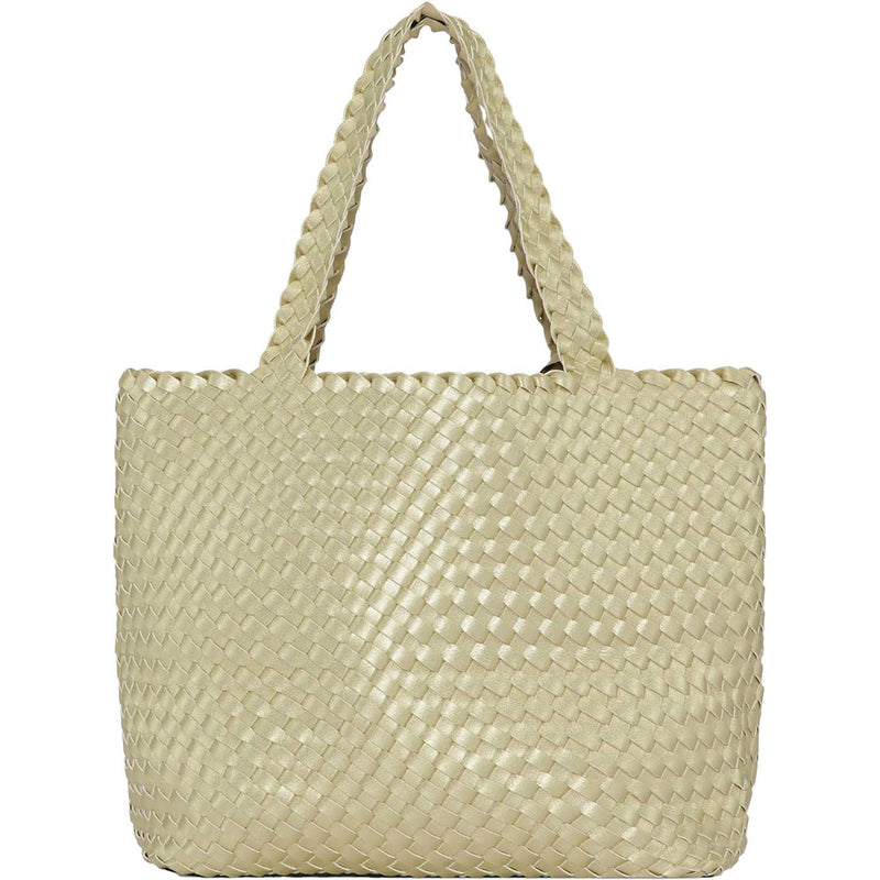Women's Ilse Jacobsen Bag 08 Reversible Shopper Tote Ivory Platin Synthetic