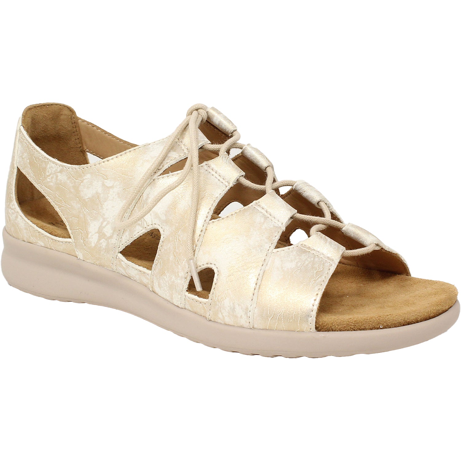 Womens Ziera Ziera Barnett Women's Sandals Smudge Metal/Almond Smudge Metal/Almond