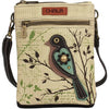 Unisex Chala Chala Bird Safari Double Pocket Crossbody Handbag Sand Sand