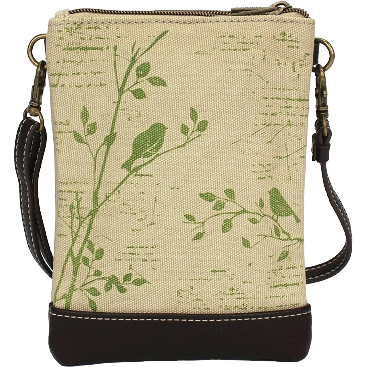 Unisex Chala Chala Bird Safari Double Pocket Crossbody Handbag Sand Sand