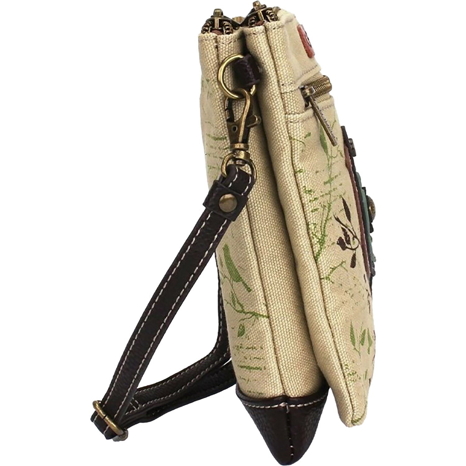 Unisex Chala Chala Bird Safari Double Pocket Crossbody Handbag Sand Sand