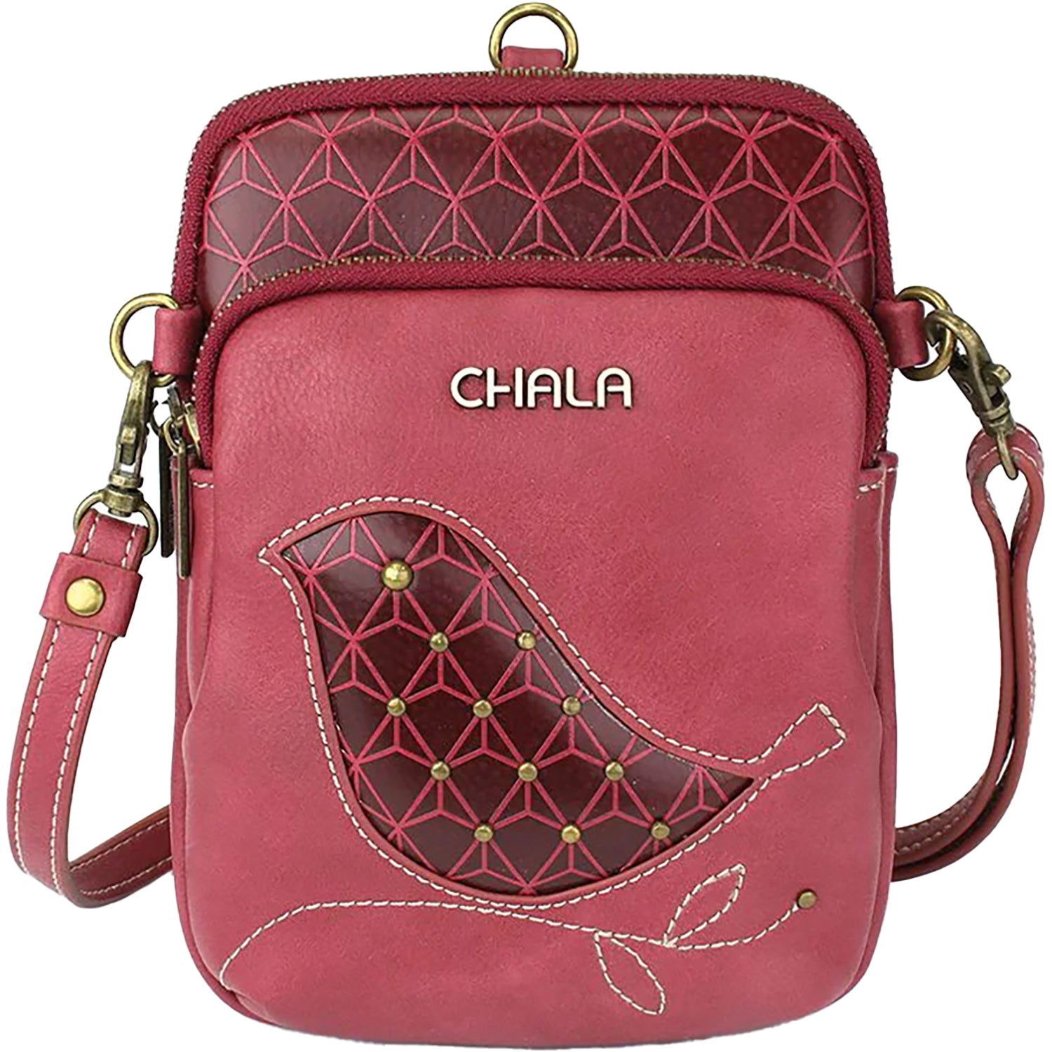 Chala Chala Bird Uni Cellphone Crossbody  Handbag Berry Berry