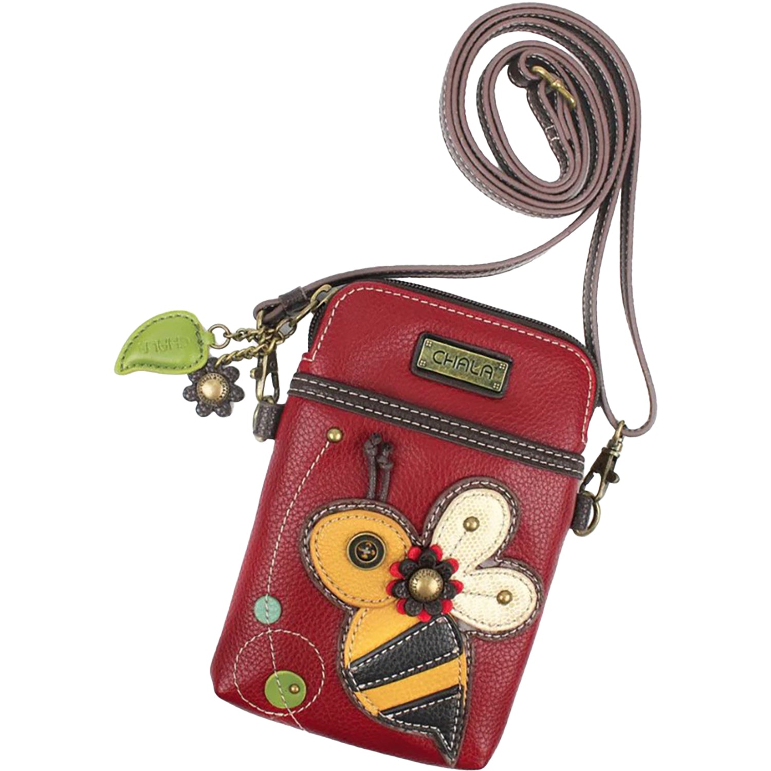 Womens Chala Chala Bumble Bee Cellphone Crossbody Burgundy Burgundy