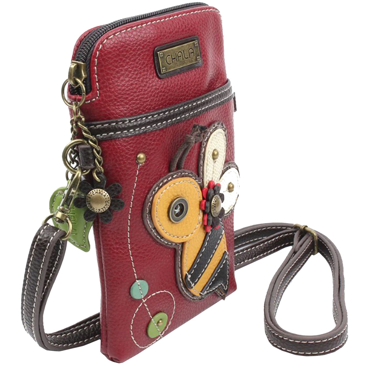 Womens Chala Chala Bumble Bee Cellphone Crossbody Burgundy Burgundy