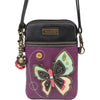  Chala Chala Butterfly Cellphone Crossbody Handbag Purple Purple