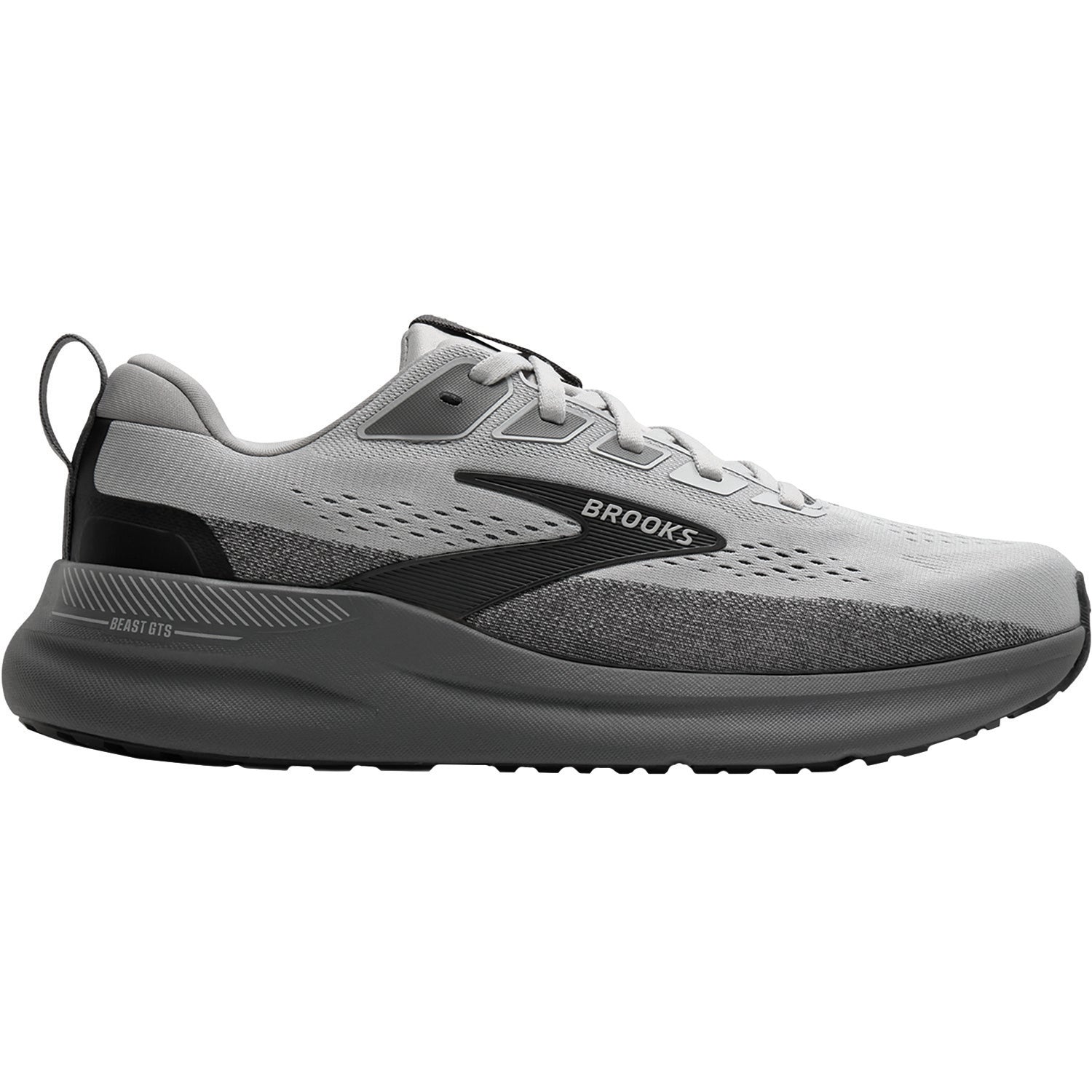 Mens Brooks Brooks Beast GTS 26 (Stability Support) Men's Athletic Shoes Gray/Gray/Blackened Pearl Gray/Gray/Blackened Pearl