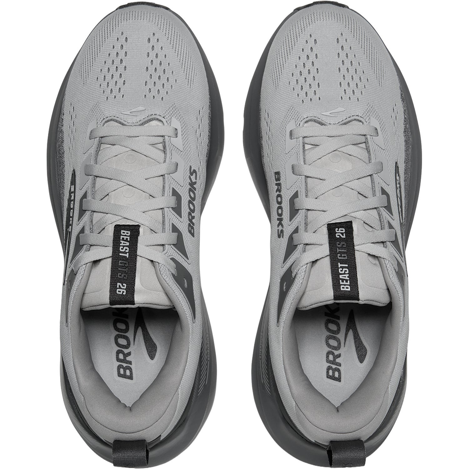 Mens Brooks Brooks Beast GTS 26 (Stability Support) Men's Athletic Shoes Gray/Gray/Blackened Pearl Gray/Gray/Blackened Pearl