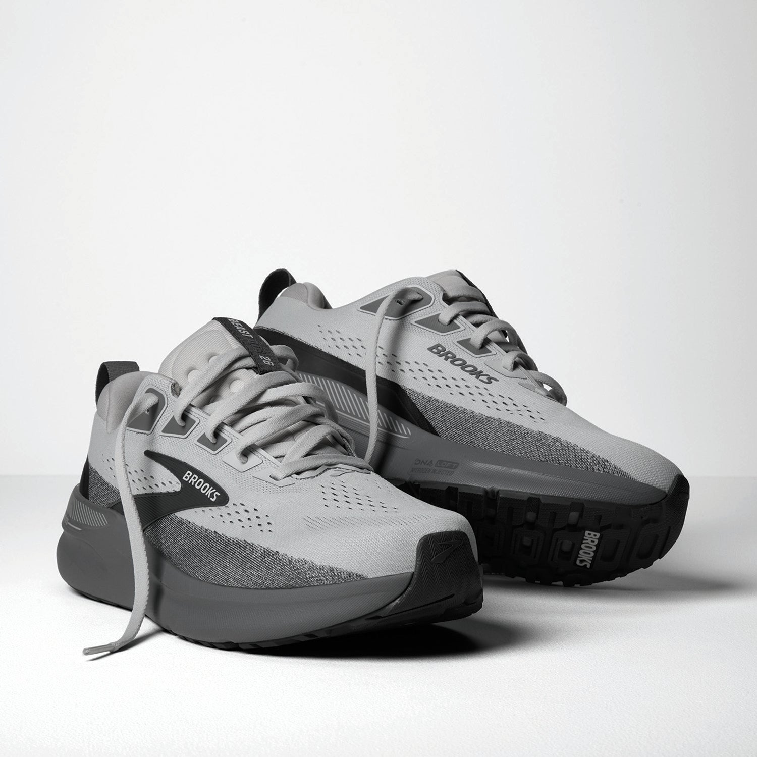 Mens Brooks Brooks Beast GTS 26 (Stability Support) Men's Athletic Shoes Gray/Gray/Blackened Pearl Gray/Gray/Blackened Pearl