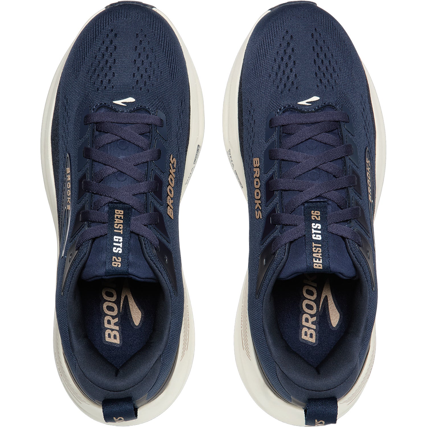Mens Brooks Brooks Beast GTS 26 (Stability Support) Men's Athletic Shoes Peacoat/Indigo/Portabella Peacoat/Indigo/Portabella