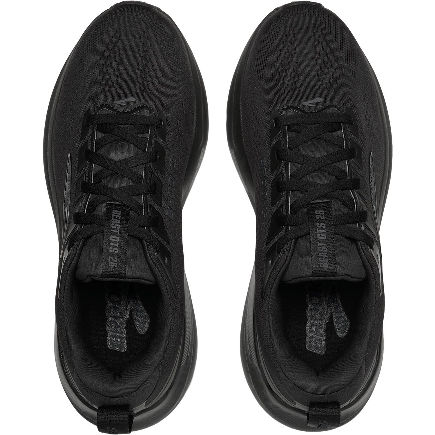 Mens Brooks Brooks Beast GTS 26 Men's Athletic Shoes Black/Black/Grey (Stability Support) Black/Black/Grey