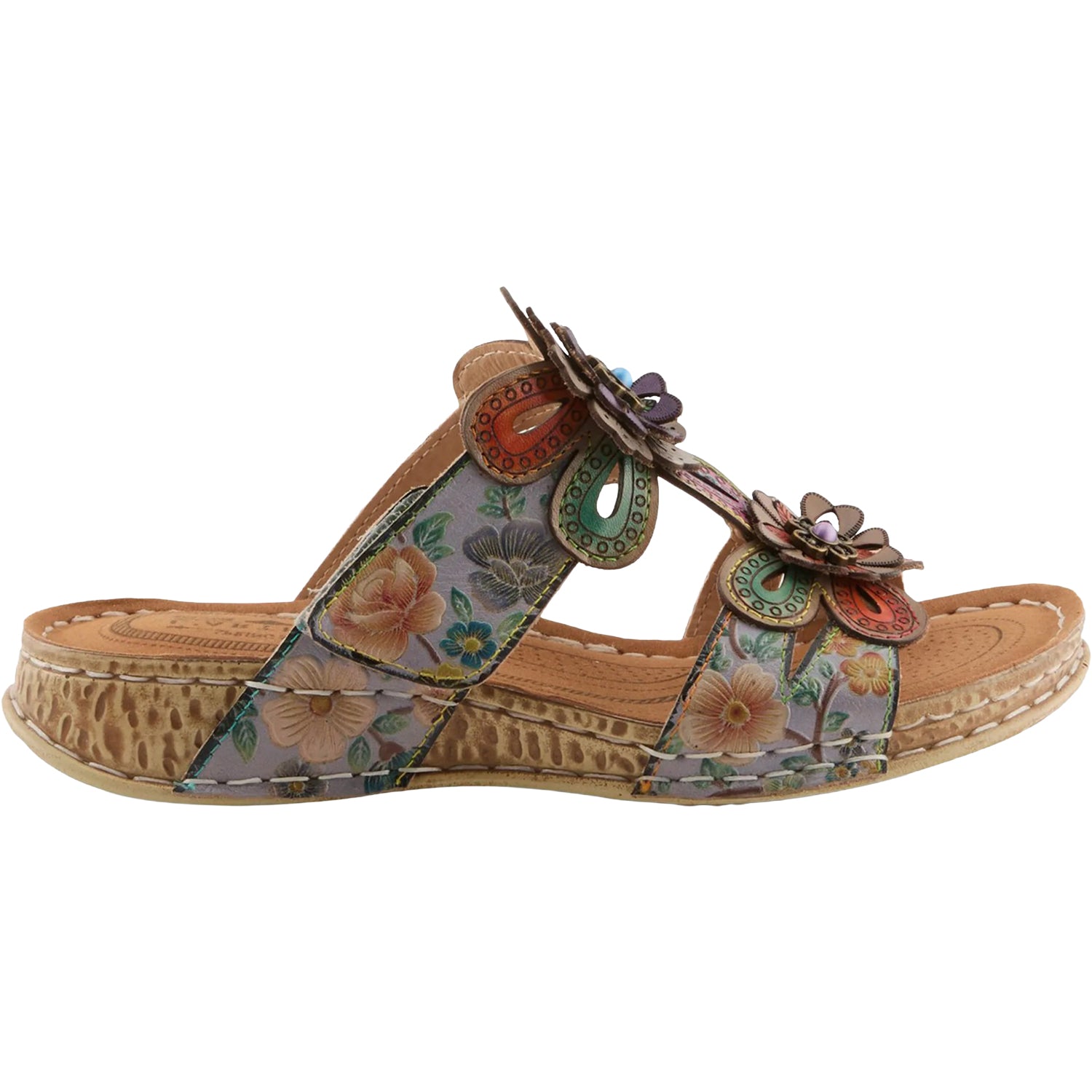Womens L'artiste by spring step L'Artiste by Spring Step Beaudie Women's Sandals Grey Multi Grey Multi