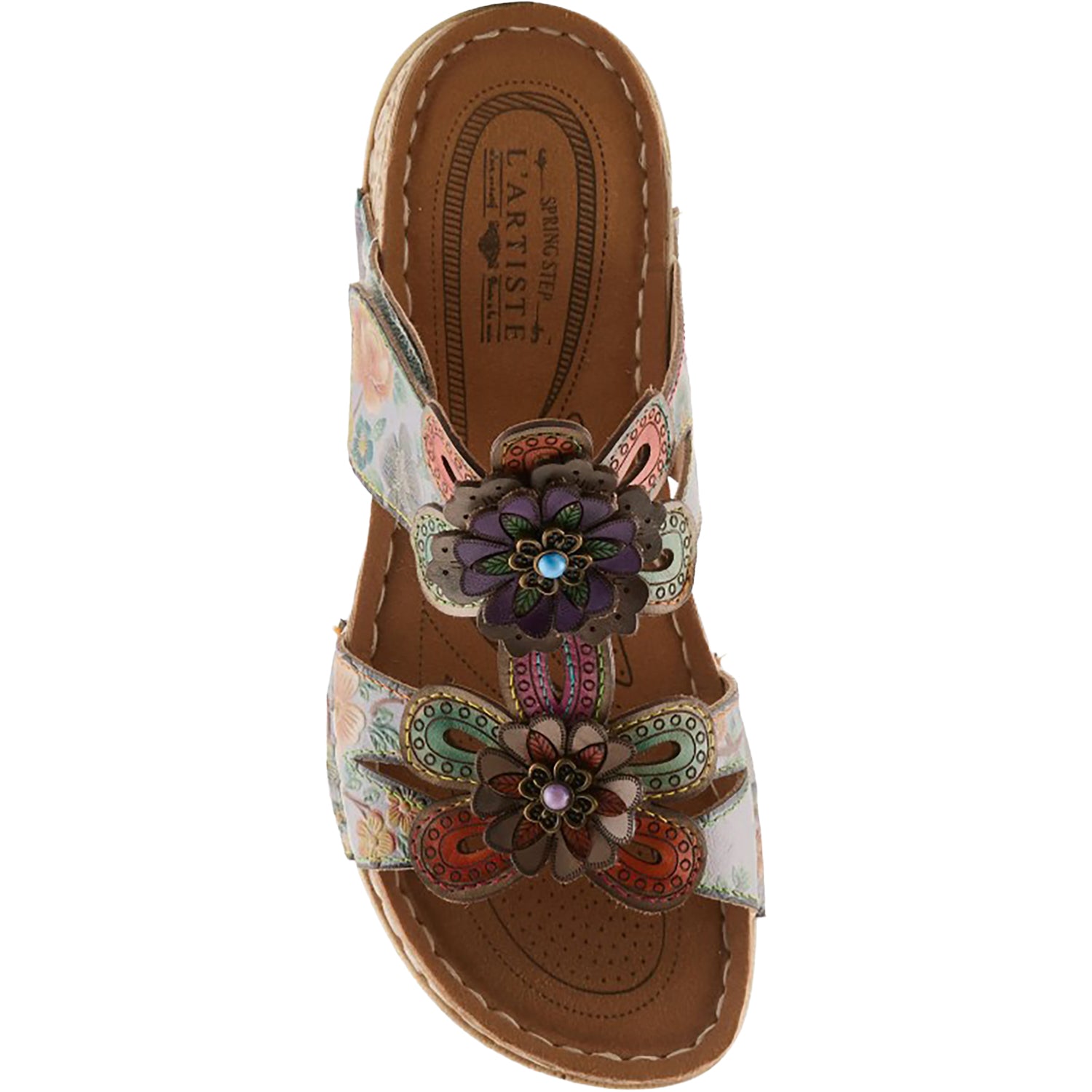 Womens L'artiste by spring step L'Artiste by Spring Step Beaudie Women's Sandals Grey Multi Grey Multi