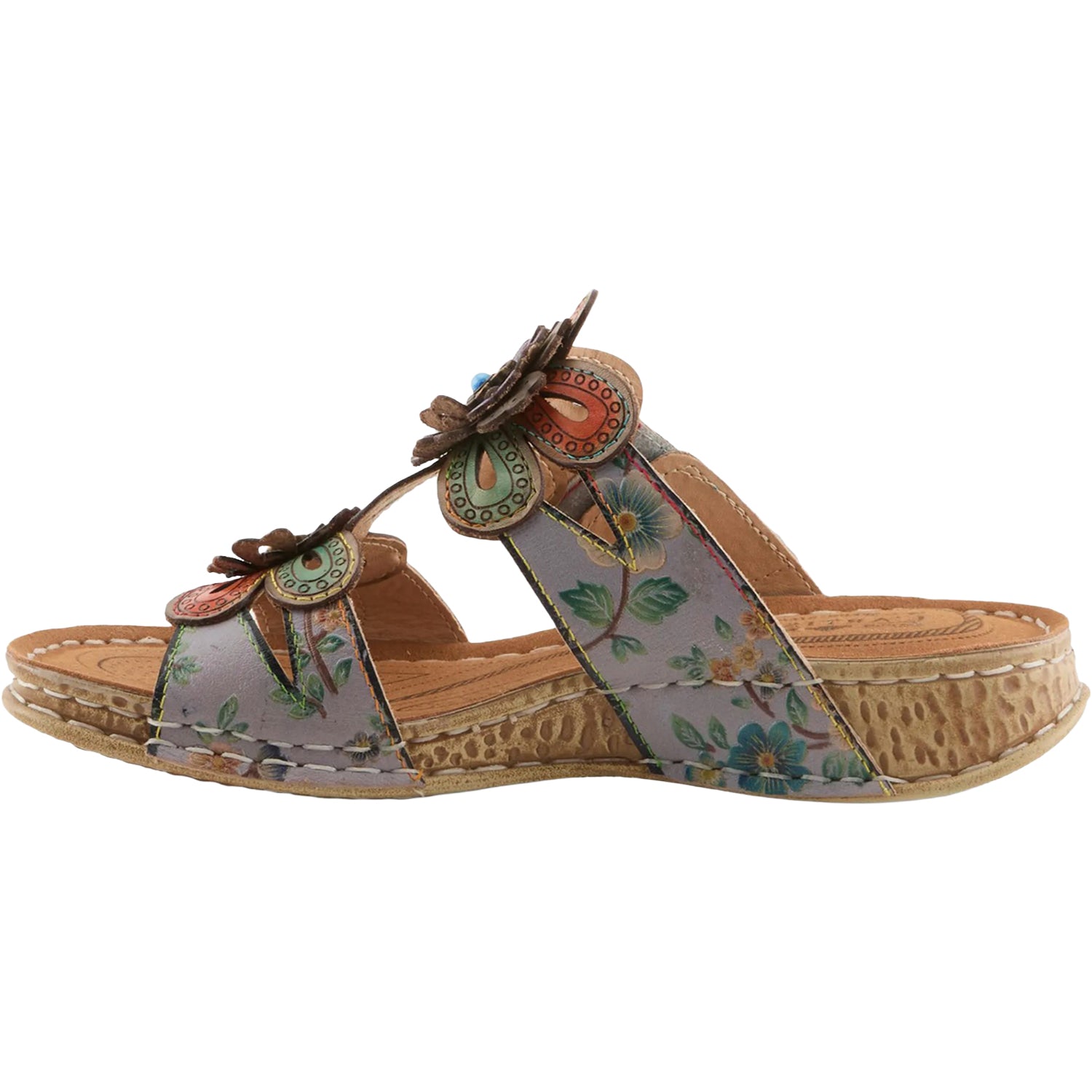 Womens L'artiste by spring step L'Artiste by Spring Step Beaudie Women's Sandals Grey Multi Grey Multi
