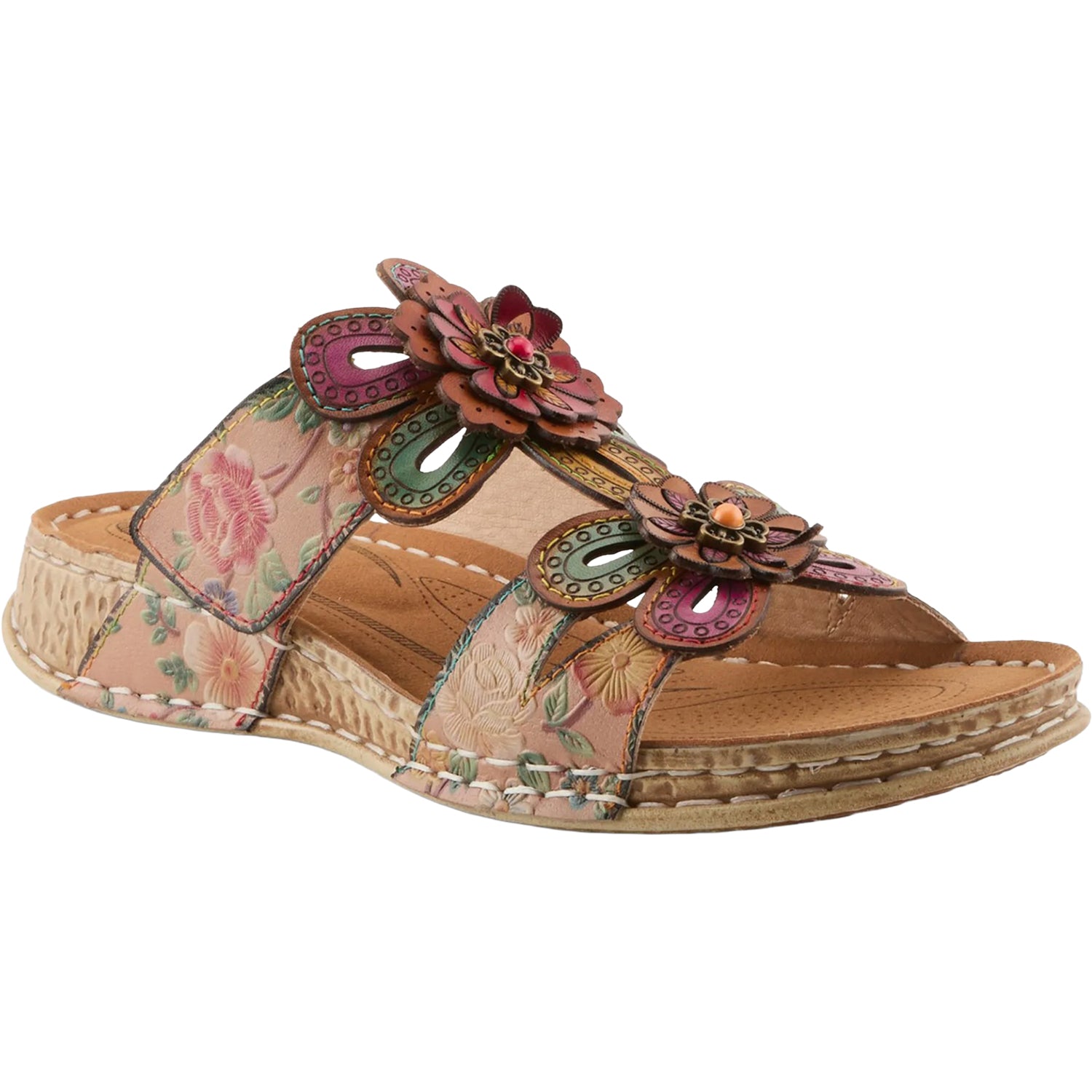 Womens L'artiste by spring step L'Artiste by Spring Step Beaudie Women's Sandals Tan Multi Tan Multi