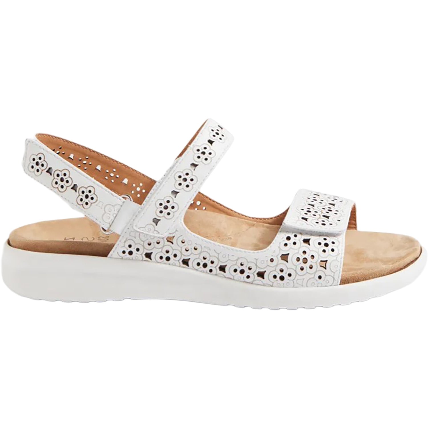 Womens Ziera Ziera Belon Women's Sandals White-White Leather White-White Leather
