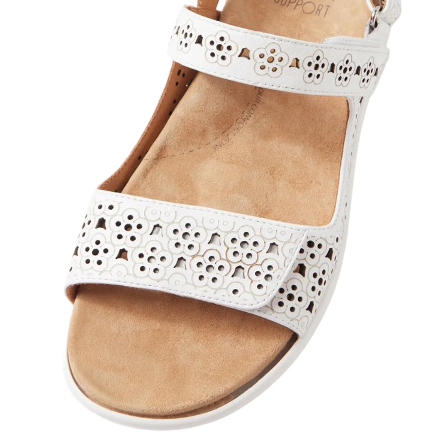 Womens Ziera Ziera Belon Women's Sandals White-White Leather White-White Leather