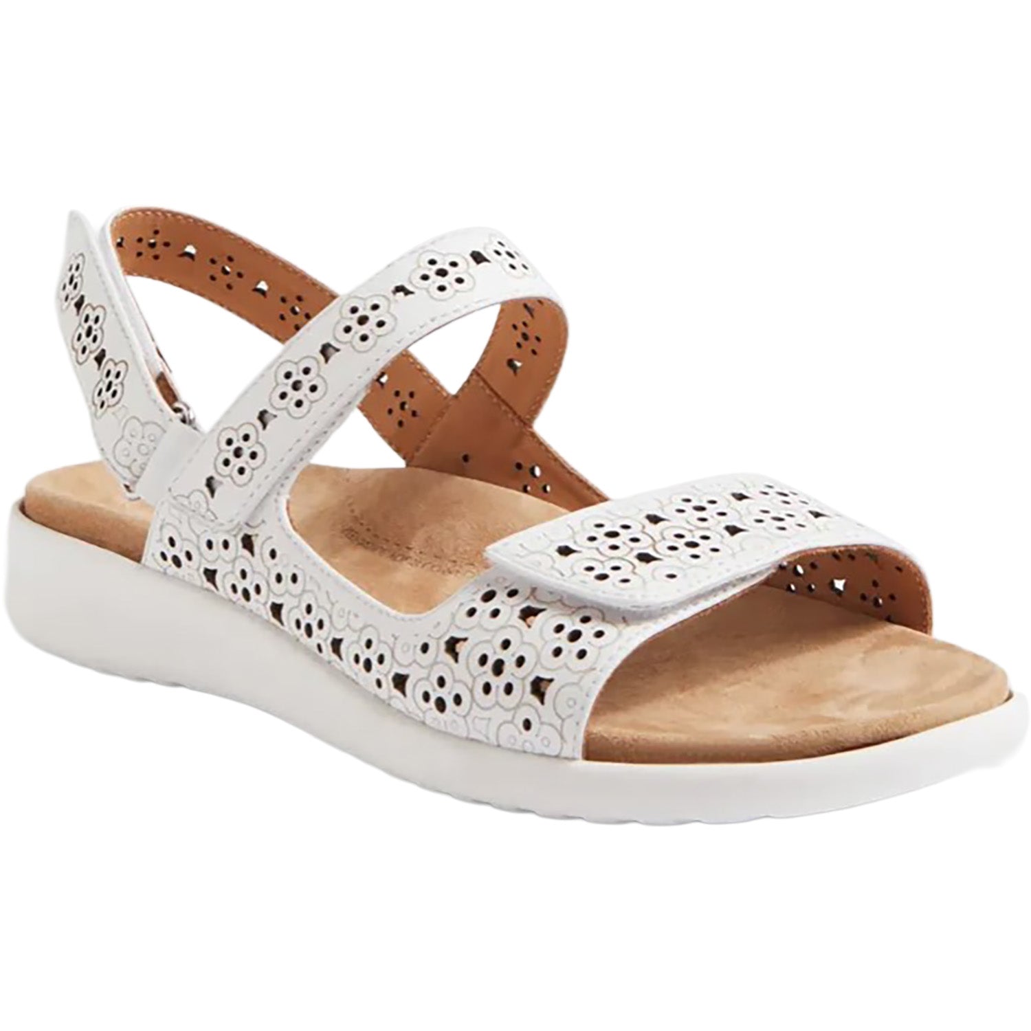 Womens Ziera Ziera Belon Women's Sandals White-White Leather White-White Leather