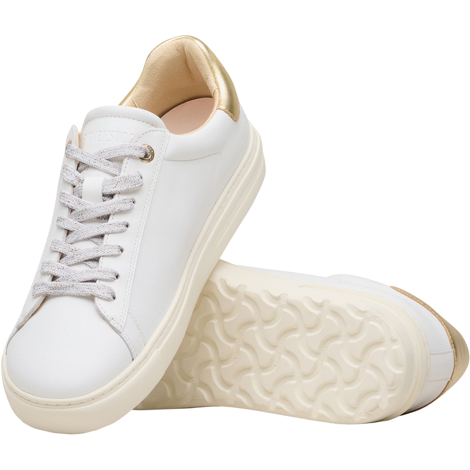 Womens Birkenstock Birkenstock Bend Women's Sporty Lace Up Shoes White Leather White Leather