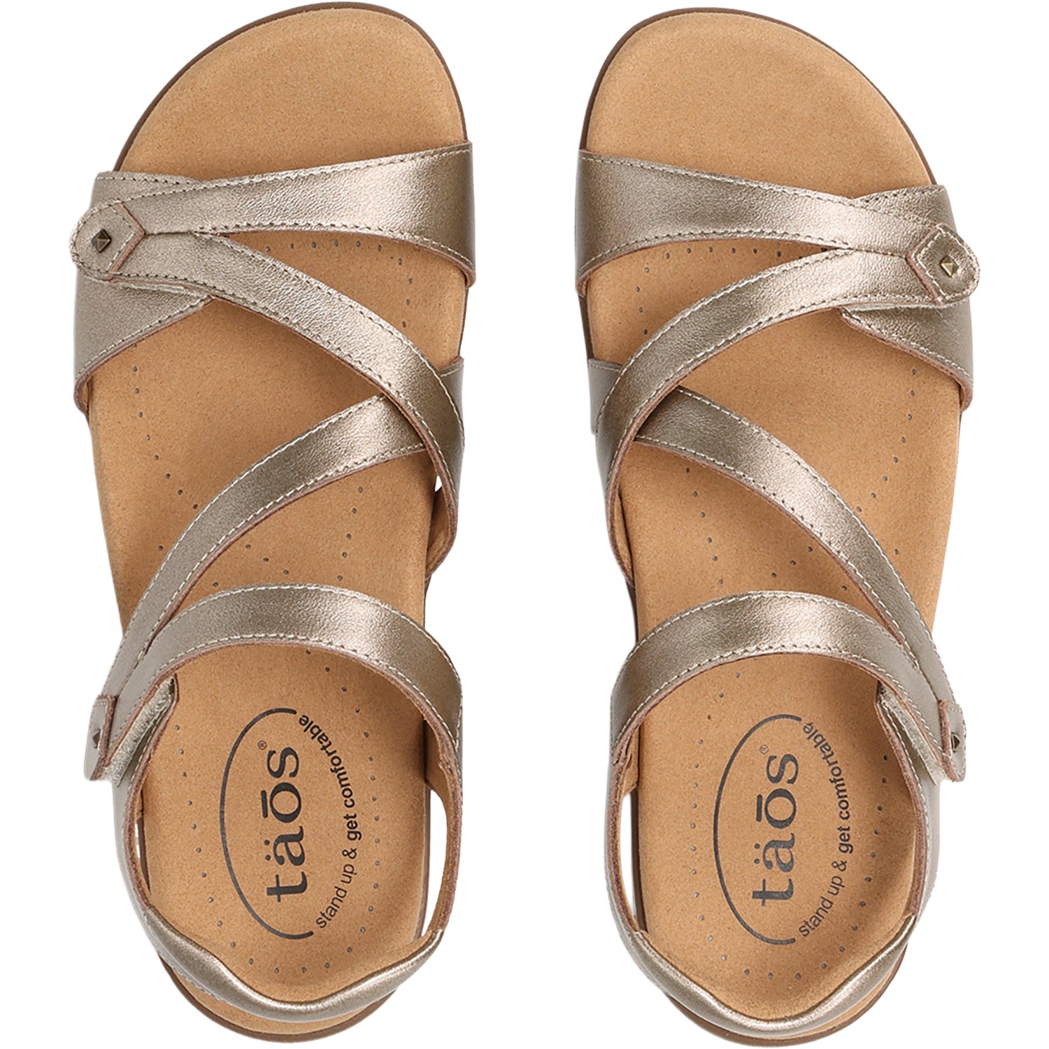 Womens Taos Taos Big Time Women's Sandals Champagne Champagne Leather