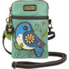  Chala Chala Bird Cell Phone Crossbody Handbag Teal Teal