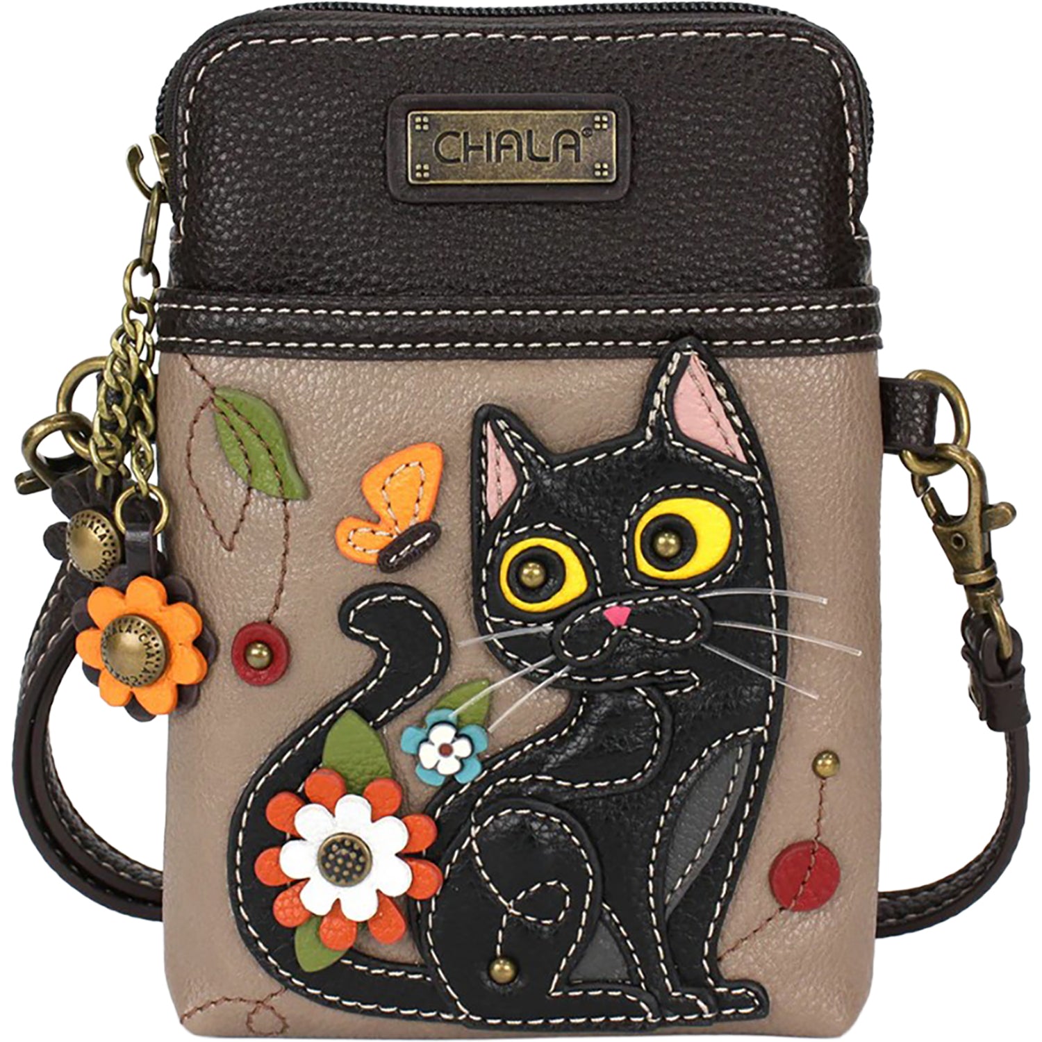 Womens Chala Chala Cat Cellphone Crossbody Handbag Warm Gray Warm Gray