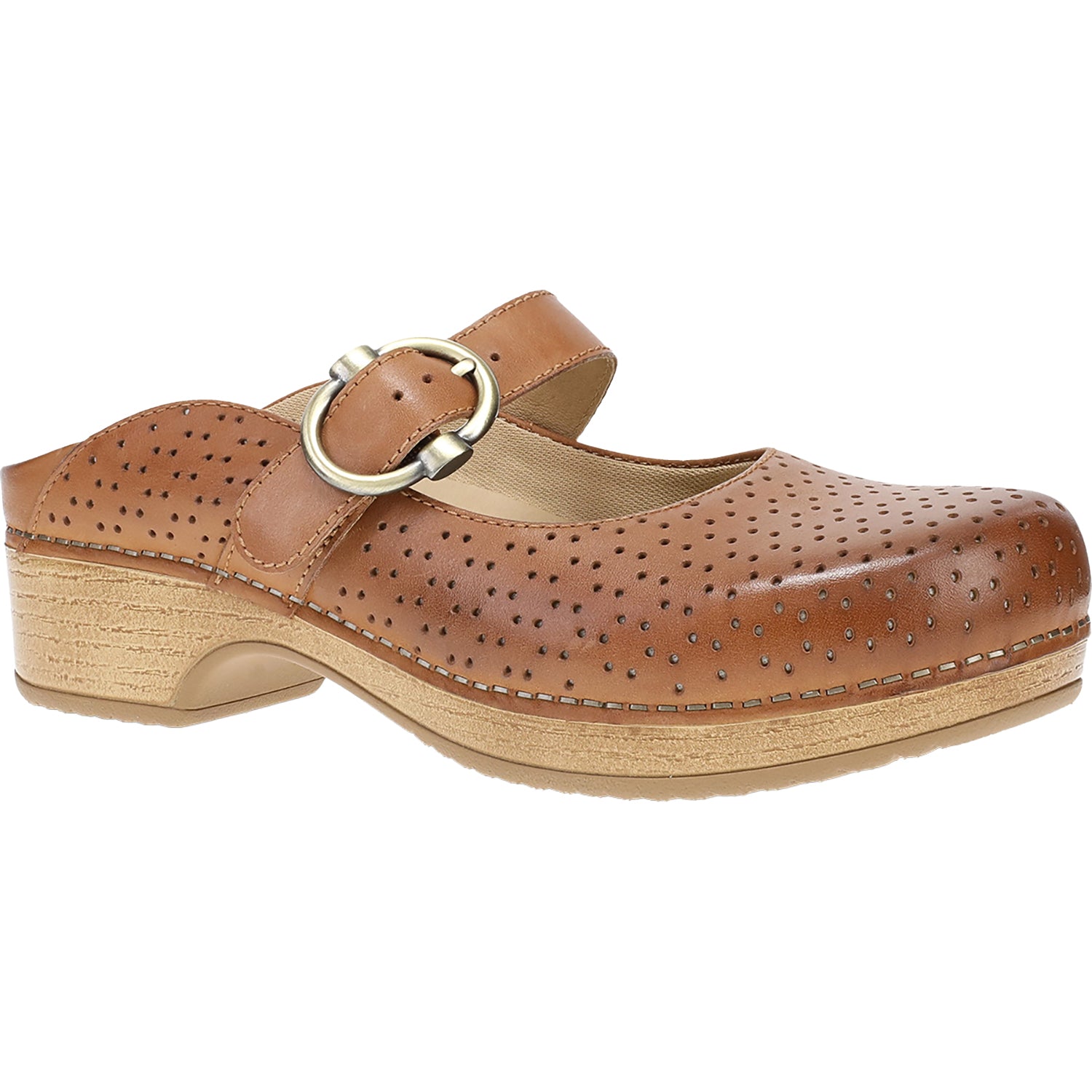 Womens Dansko Dansko Blaire Clog Women's Open Back Clogs Tan Leather Tan Leather