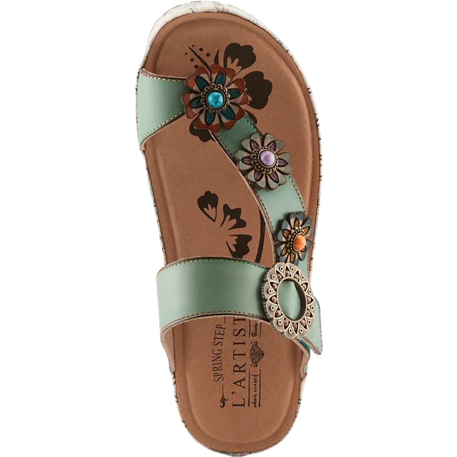 Womens L'artiste by spring step L'Artiste by Spring Step Blissbloom Women's Sandals Mint Green Mint Green