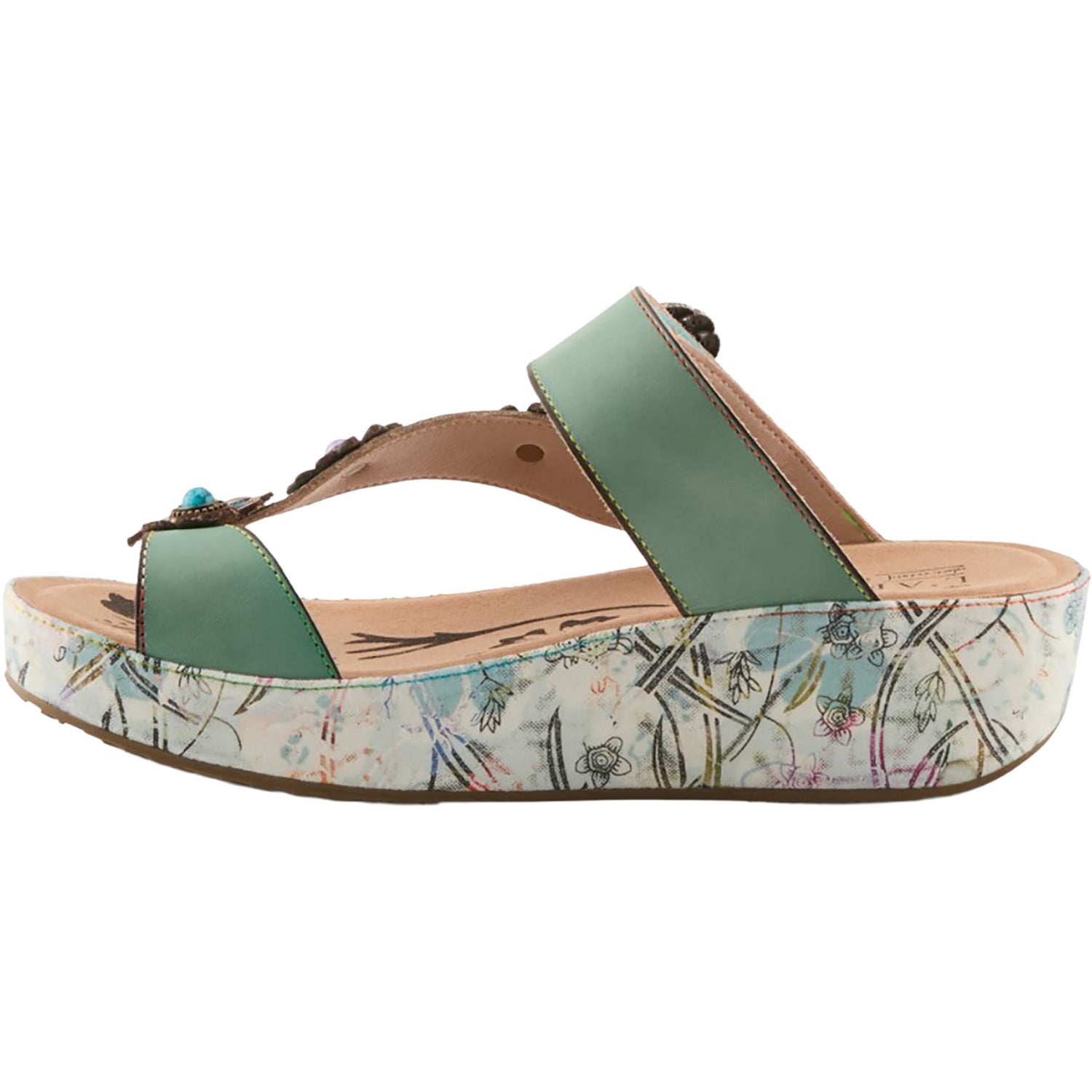 Womens L'artiste by spring step L'Artiste by Spring Step Blissbloom Women's Sandals Mint Green Mint Green