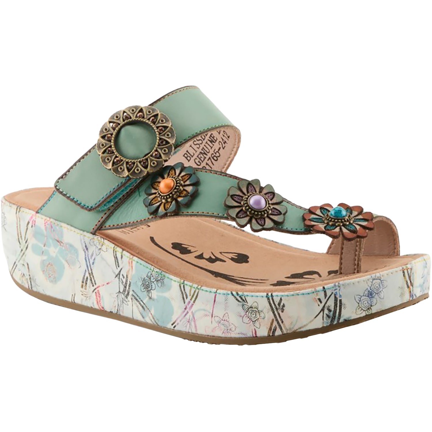 Womens L'artiste by spring step L'Artiste by Spring Step Blissbloom Women's Sandals Mint Green Mint Green